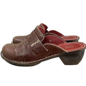 Josef Seibel Carole Brown Mule Leather Slip On Shoes Size 40 9